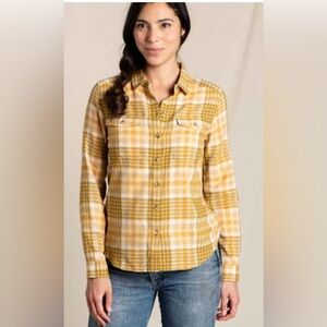Toad&Co Re-Form Flannel Plaid Shirt Sz M
